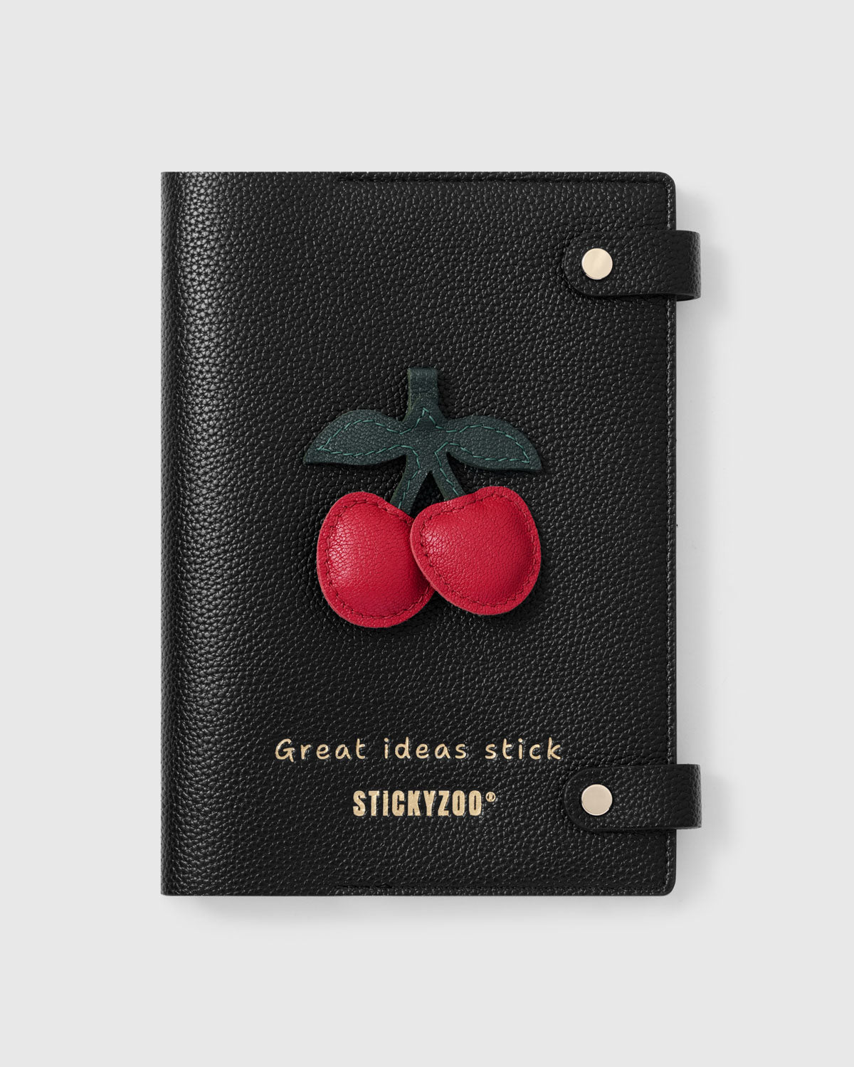 leather notebook Cherry – handmade gift for journaling lovers