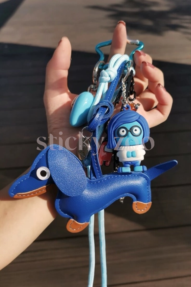 BLUE DACHSHUND CHARM