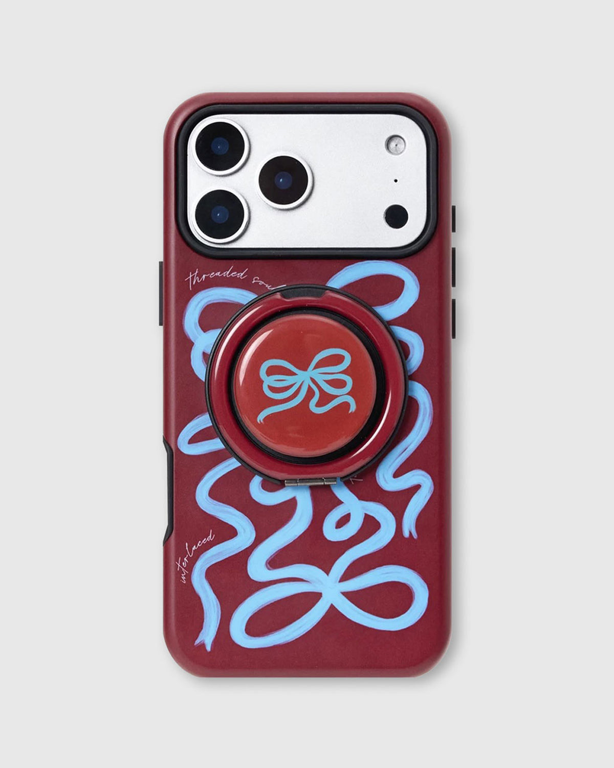 iPhone Phone Case Thread Ribbon Bow MagSafe Grip Gift STICKYZOO iPhone Phone Case Thread Ribbon Bow MagSafe Grip Gift STICKYZOO