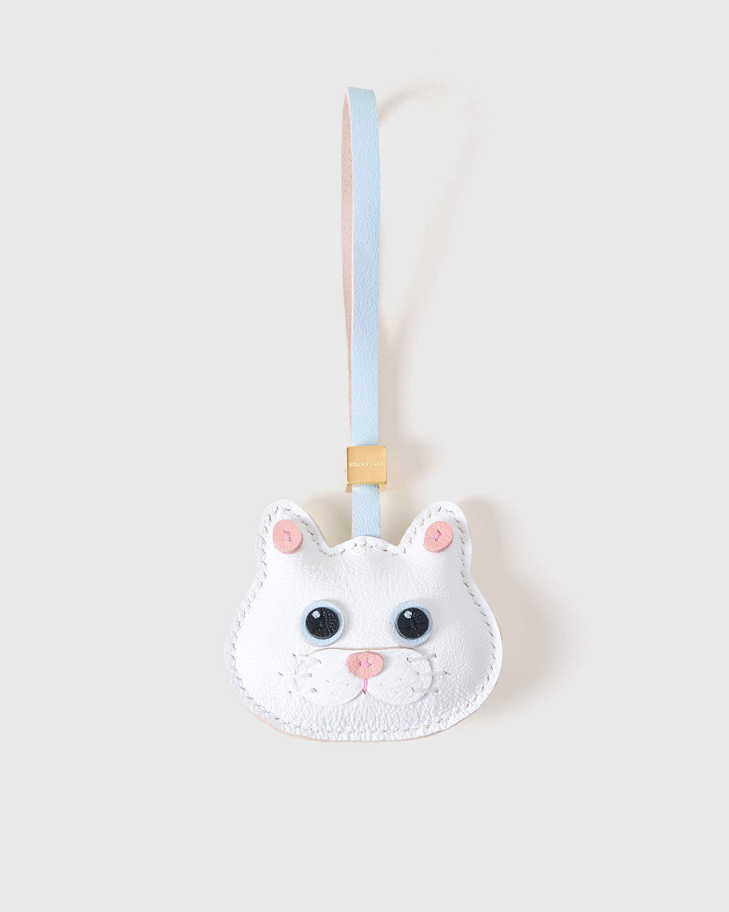 Sticky Zoo® Cat Bag Charm & Keychain – White British