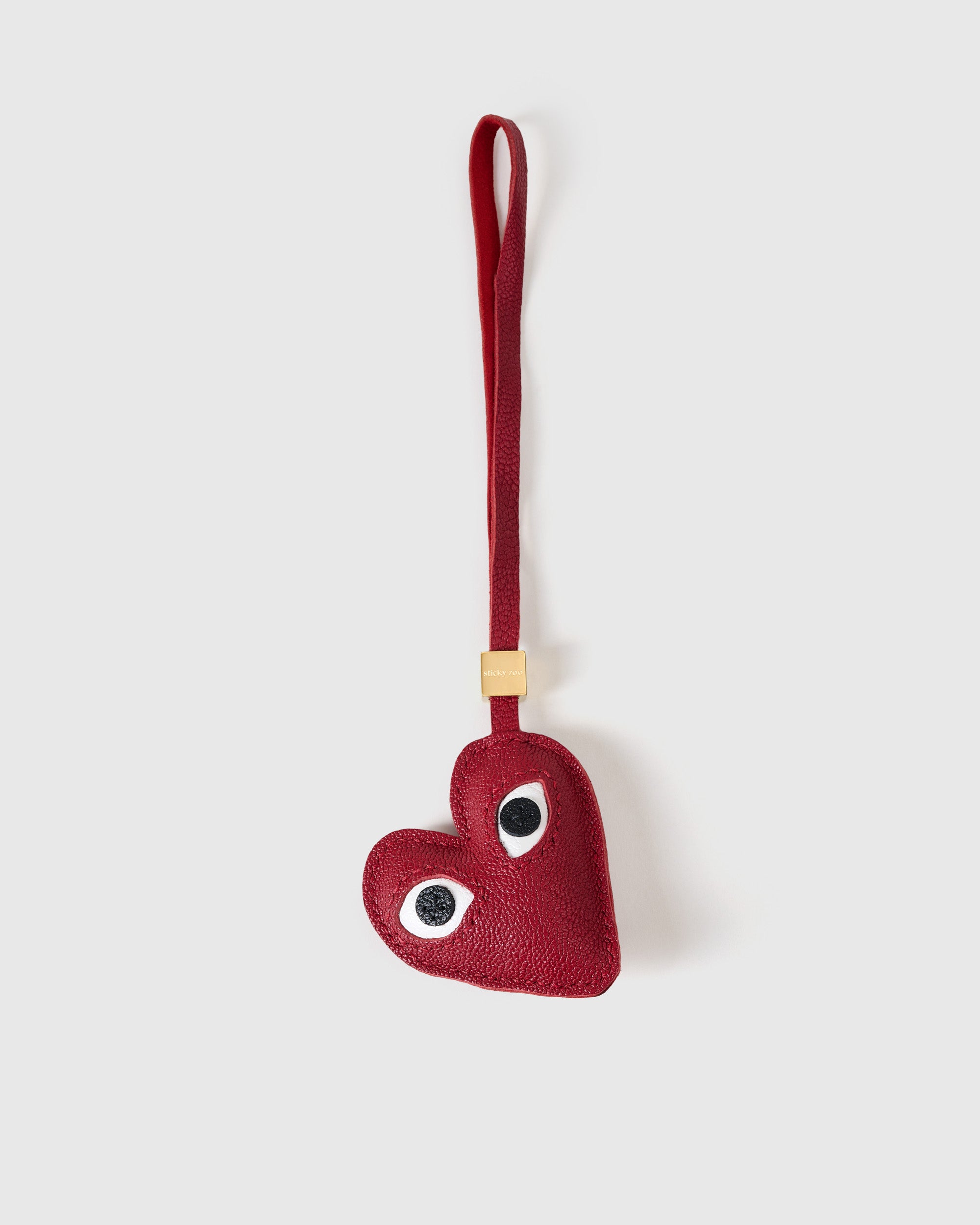 Heart Bag Charm & Keychain - Handmade French Leather