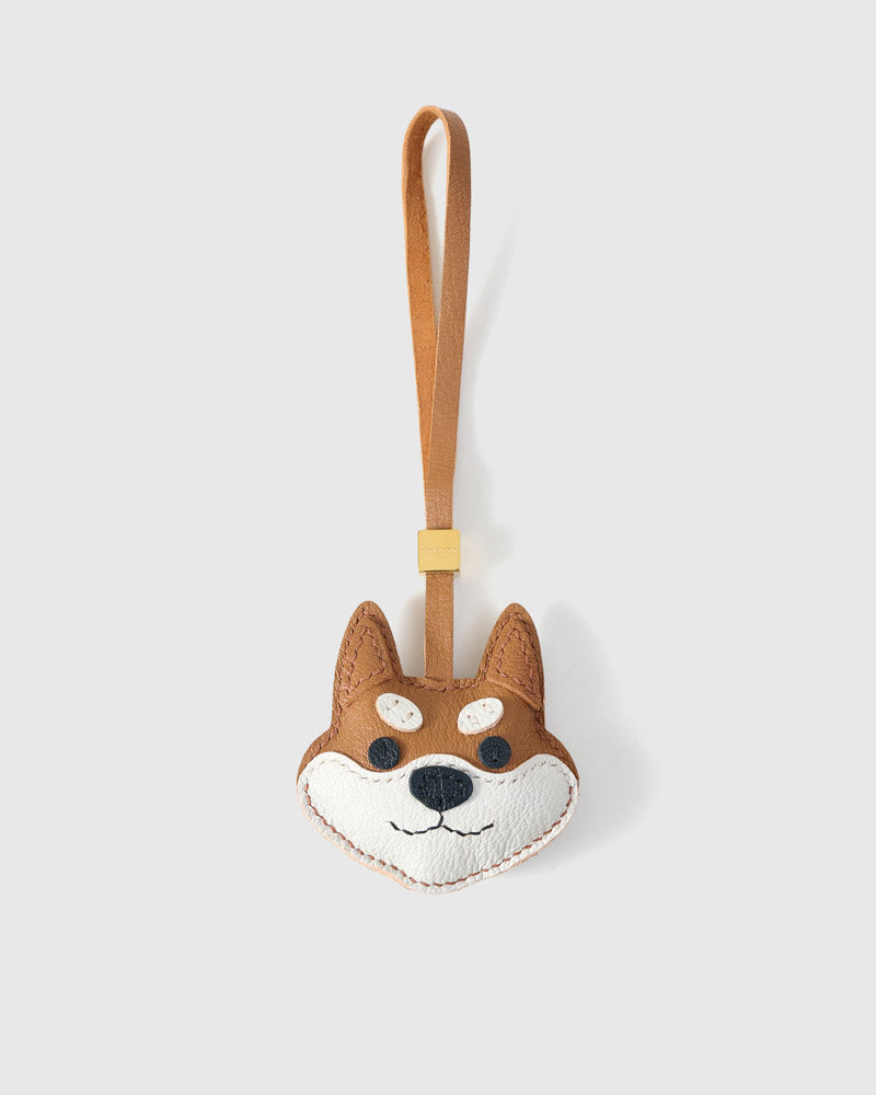 STICKY ZOO® – Shiba Inu Leather Bag Charm & Keychain – Handmade