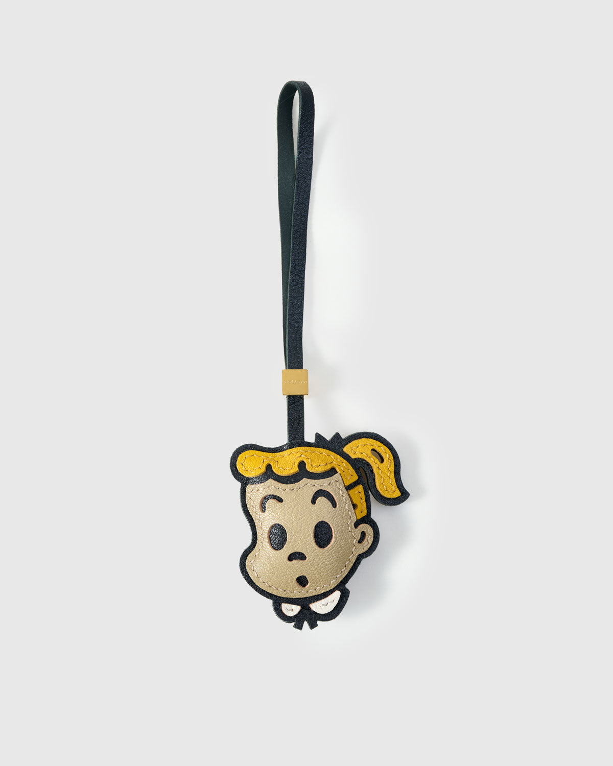 Osamu Goods Leather Bag Charm & Keychain – Handmade in Beige