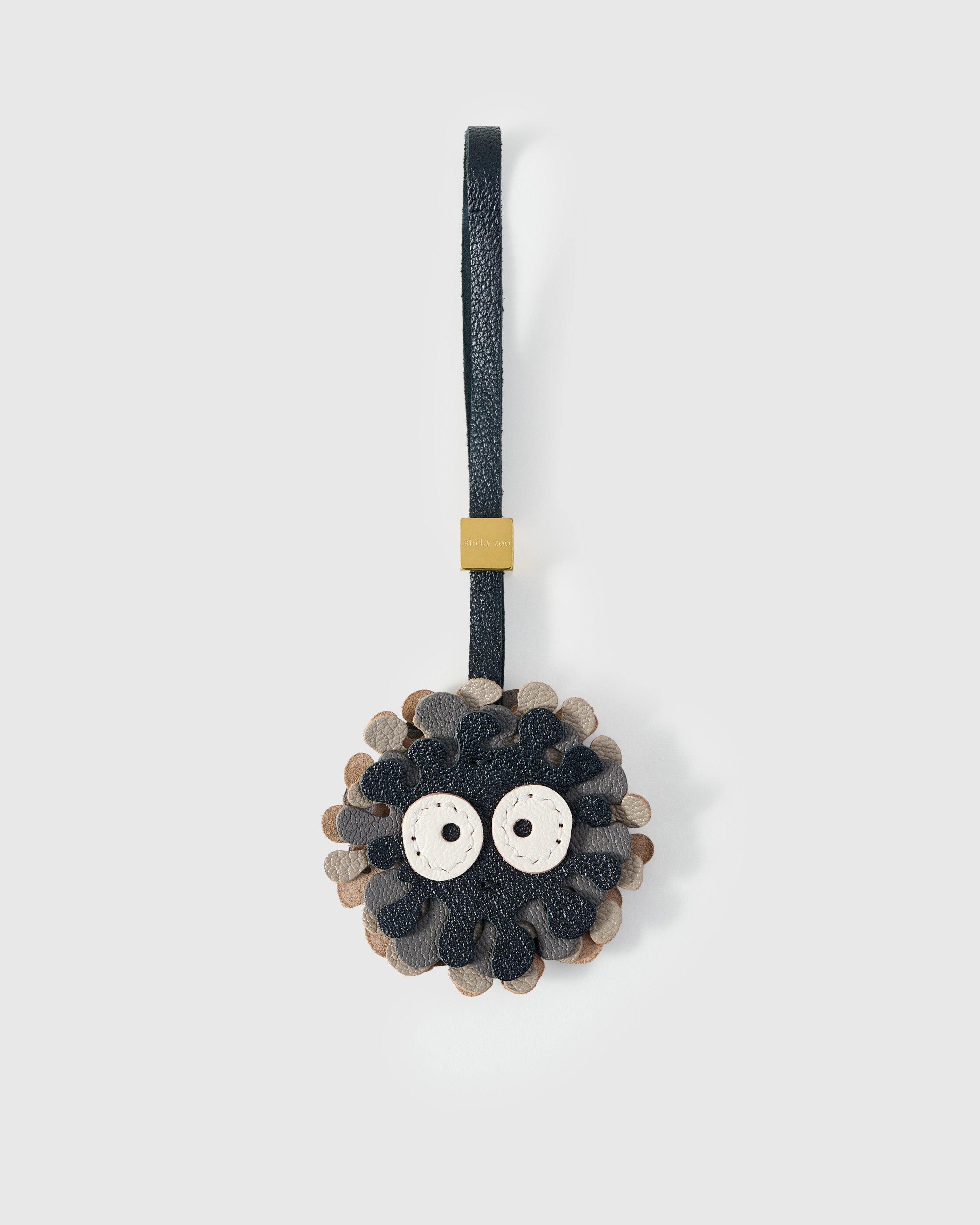 sticky zoo マッシュルームチャーム Soot Sprite Leather Bag Charm & Keychain – Handmade Gift – STICKYZOO®
