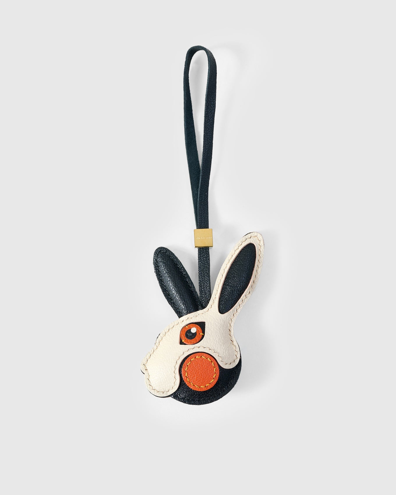 Handmade Leather Rabbit Bag Charm – Gift for Rabbit Lovers