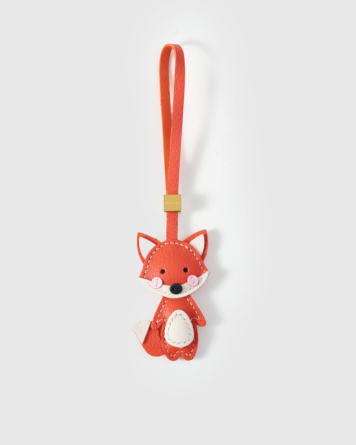 Fox Charm | Handmade Leather Bag Charm | Sticky Zoo® – STICKY ZOO®