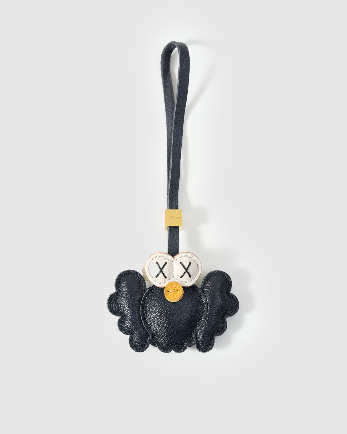 black leather owl backpack Hootie the Owl — Black Edition Leather Charm — Hand-Cut French Leather