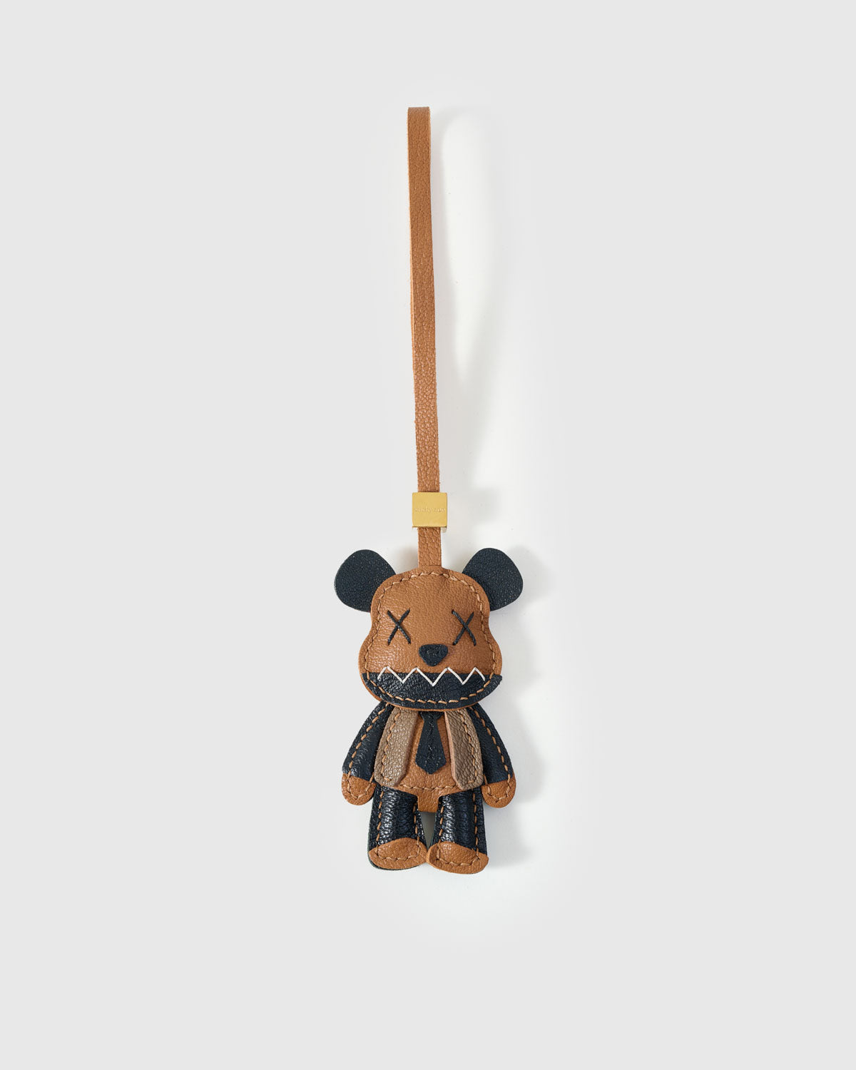 STICKY ZOO® – Violent Bear Leather Bag Charm & Keychain – Handmade