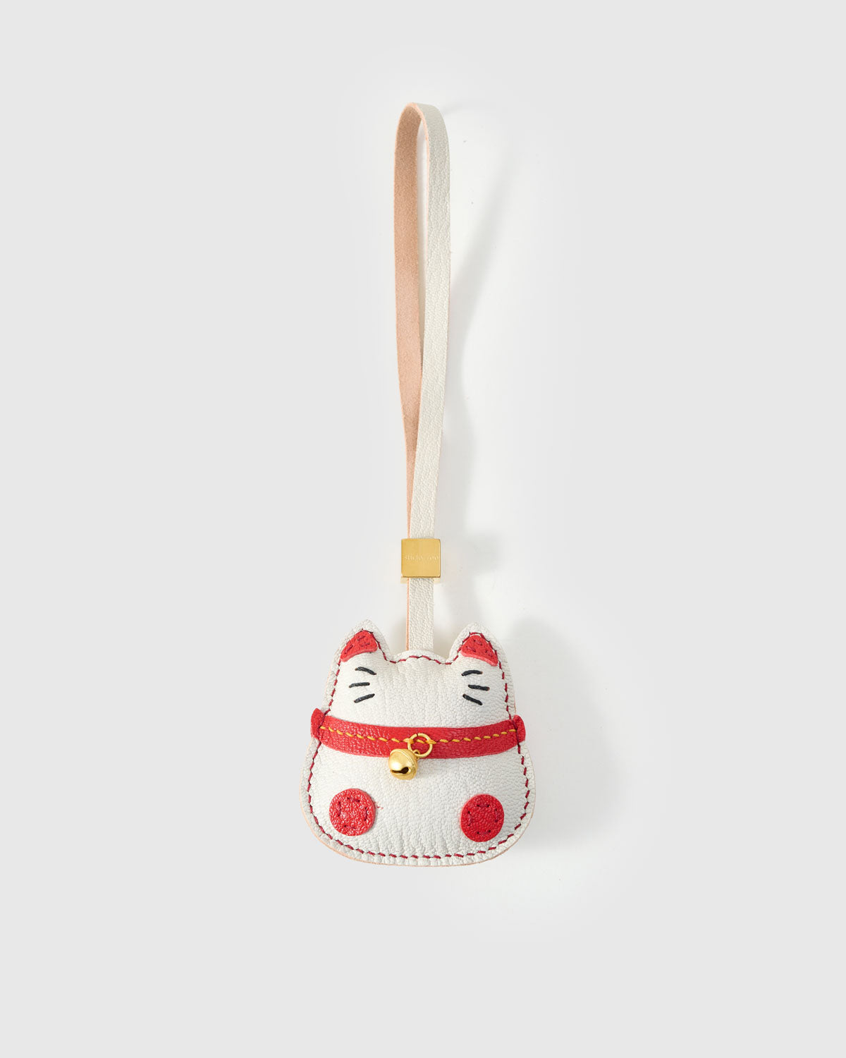 ストラップ Nekobus tail key charm STICKY ZOO® – Maneki Neko Leather Bag Charm & Keychain – Handmade