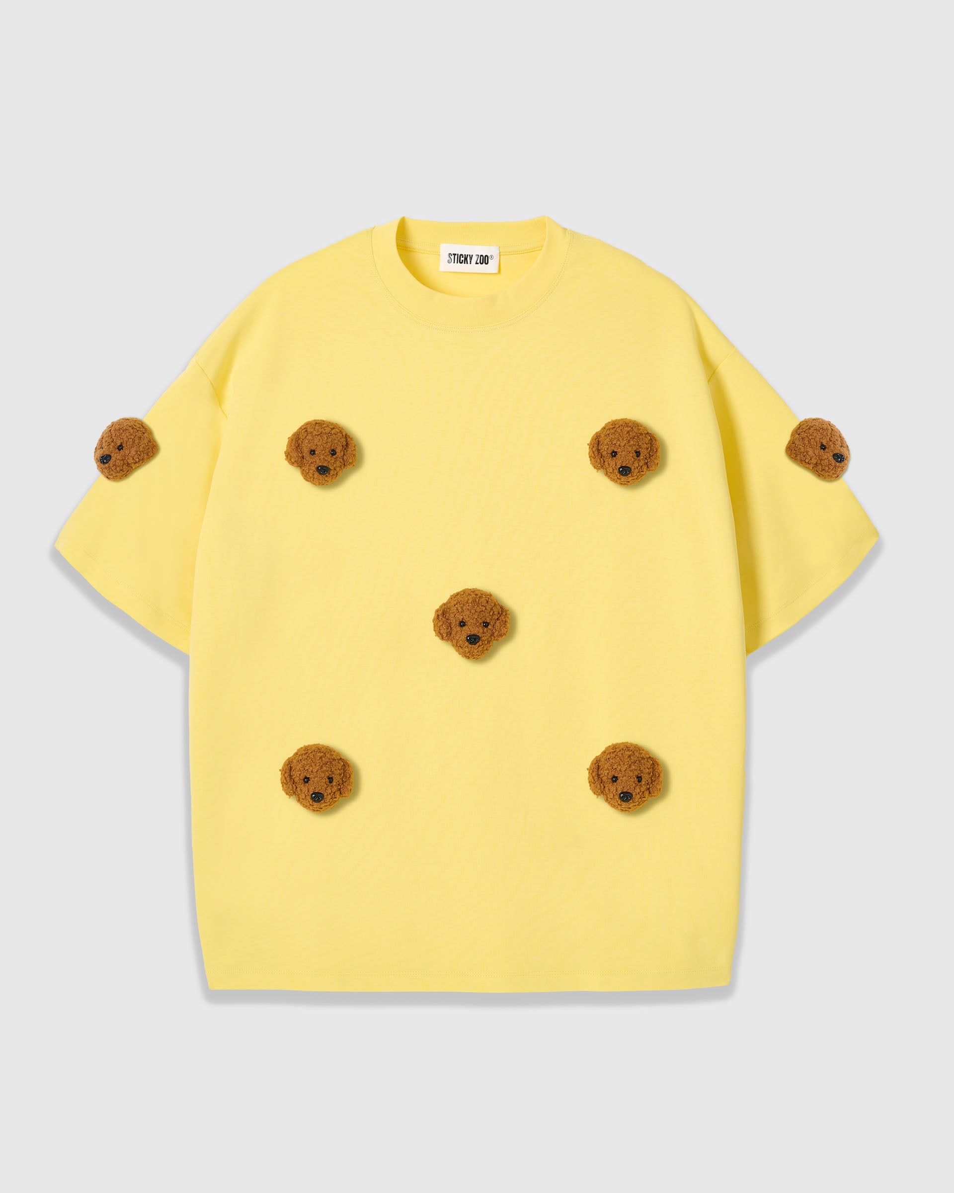 Handmade Poodle T-Shirt Lemon · 230gsm Plush Oversized – STICKYZOO®