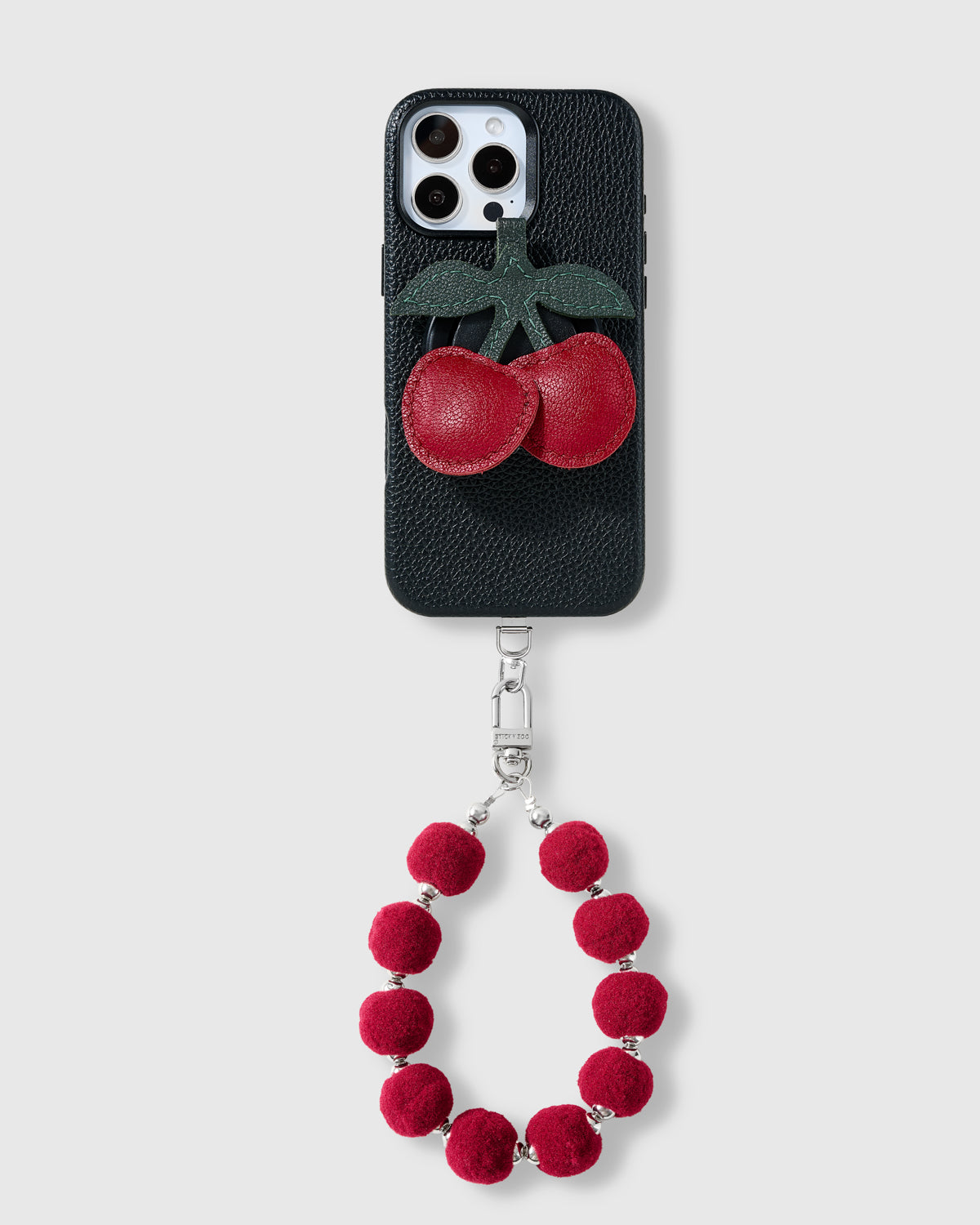 CHERRY VELVET CHARM CASE SET
