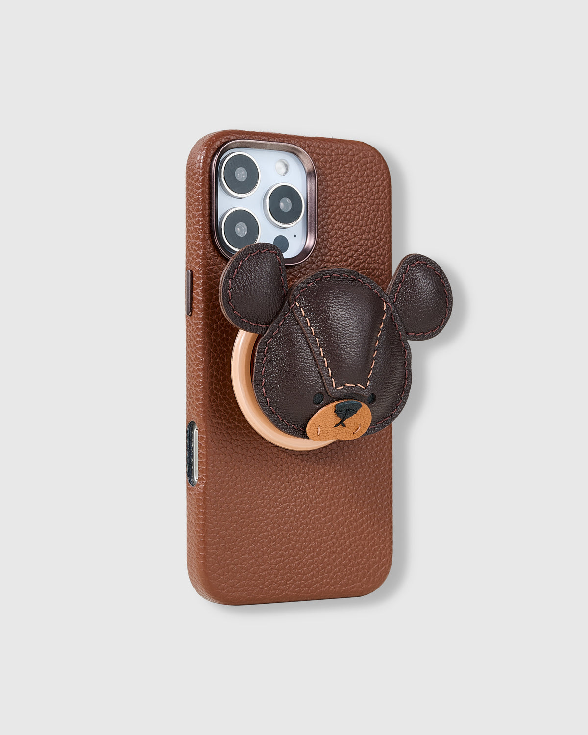 BROWN TEDDY BLOCK CHARM CASE SET