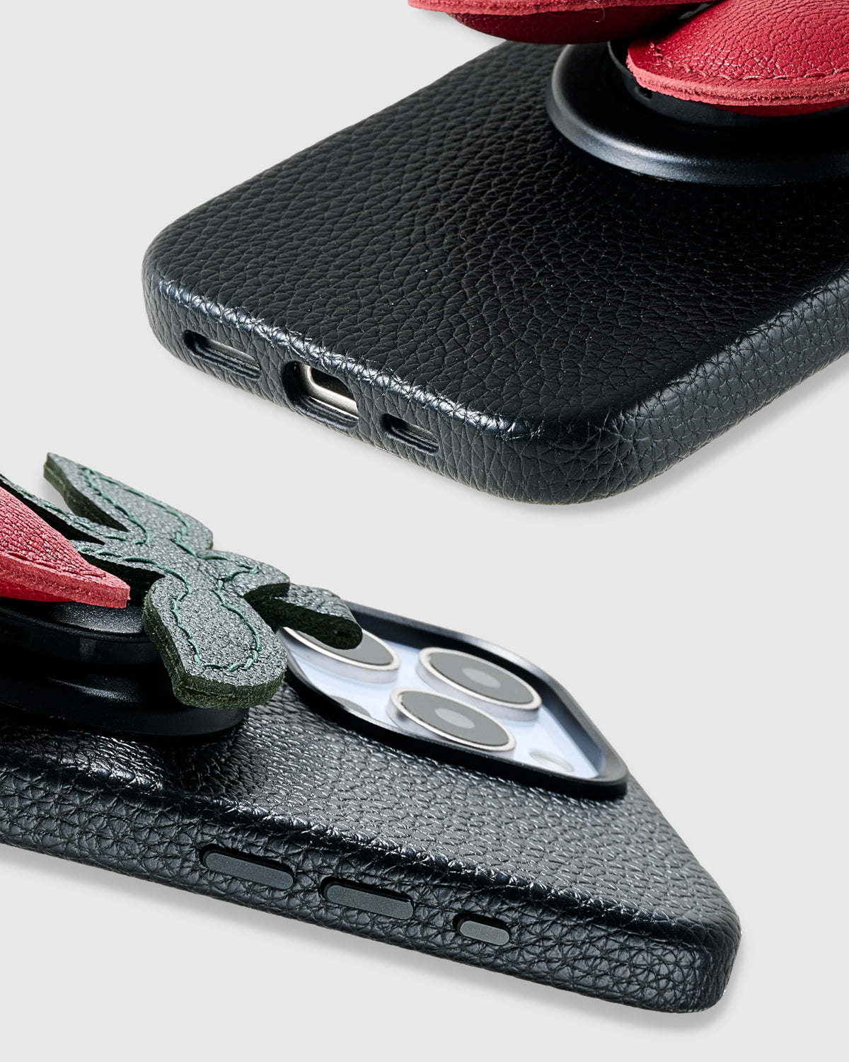 CHERRY VELVET CHARM CASE SET