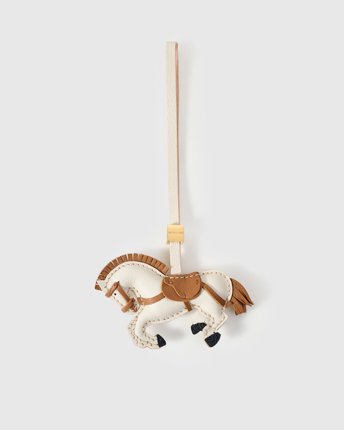 Maison Horse Leather Bag Charm & Keychain – Handmade Gift from