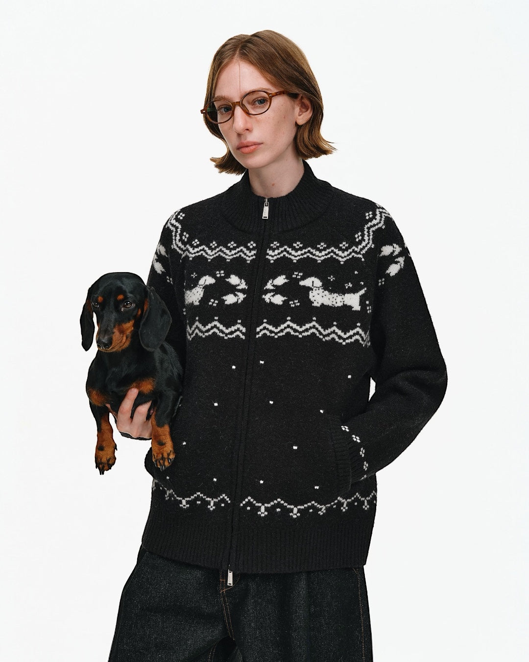 DACHSHUND HOLIDAY CARDIGAN