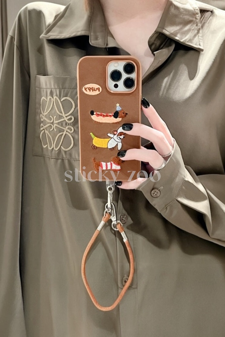 SAUSAGEDOG EMBROIDERED CASE