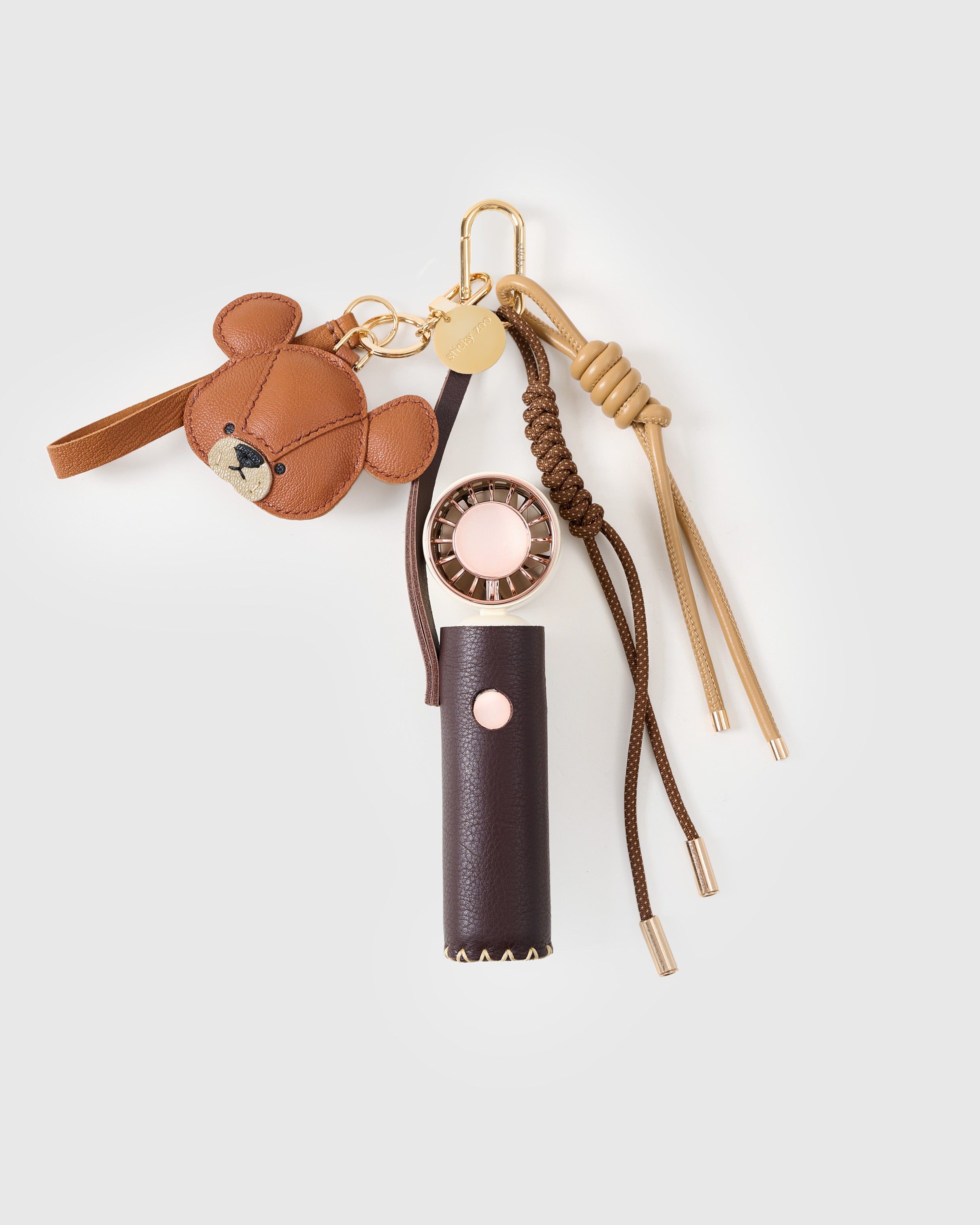 Sticky Zoo® Teddy Bag Charm and Keychain - Hidden Rechargeable