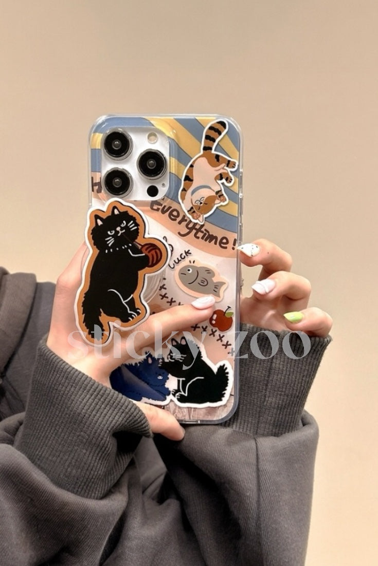 CUTE CAT COLLAGE CASE