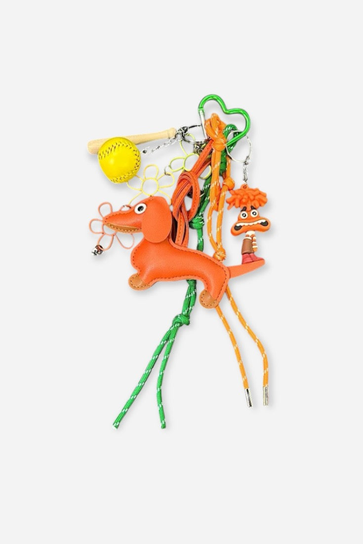 【Sticky zoo】関税/送料込み DACHSHUND CITY ROLL STACK CHARM Sticky Zoo® Dachshund Dog Bag Charm and Keychain