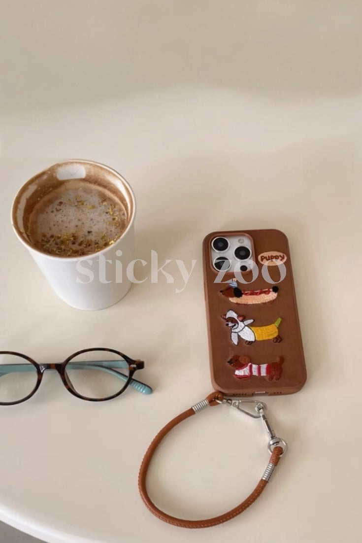 SAUSAGEDOG EMBROIDERED CASE