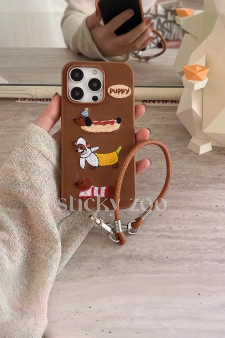 SAUSAGEDOG EMBROIDERED CASE