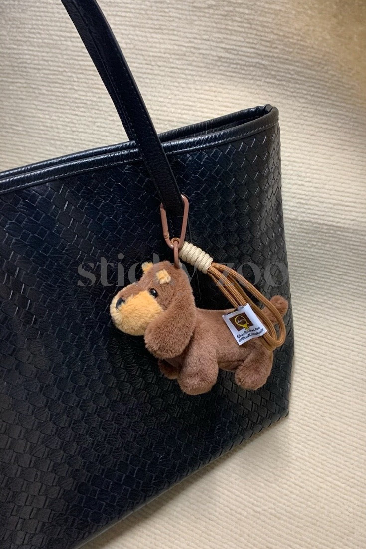 CUDDLY BROWN PUP CHARM
