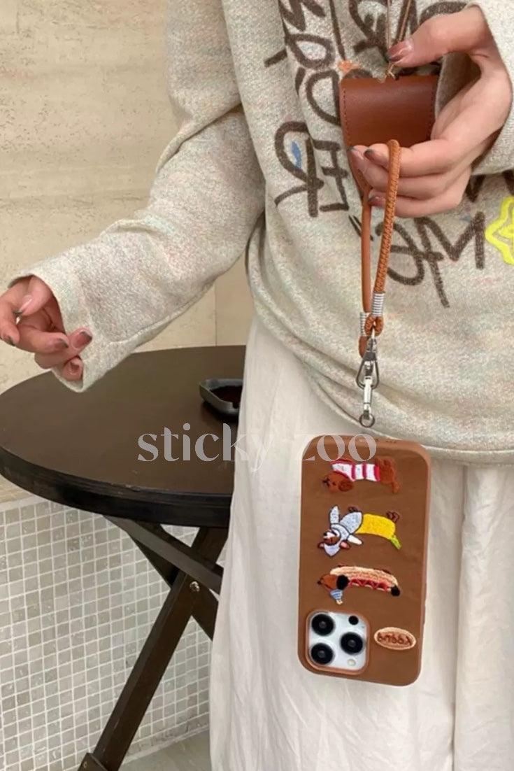 SAUSAGEDOG EMBROIDERED CASE
