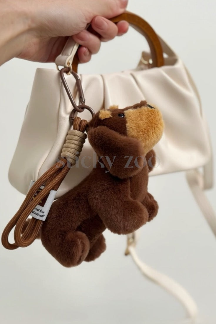 CUDDLY BROWN PUP CHARM