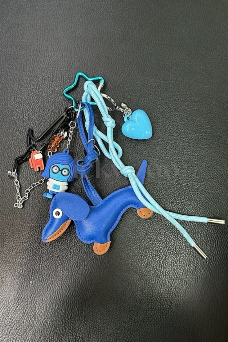 BLUE DACHSHUND CHARM
