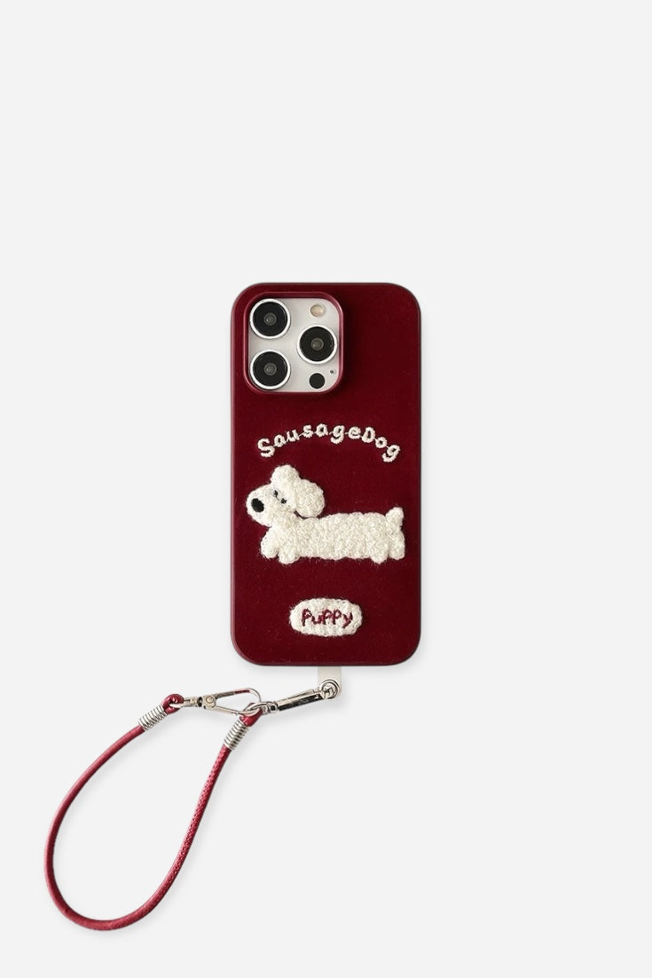SAUSAGEDOG EMBROIDERED CASE