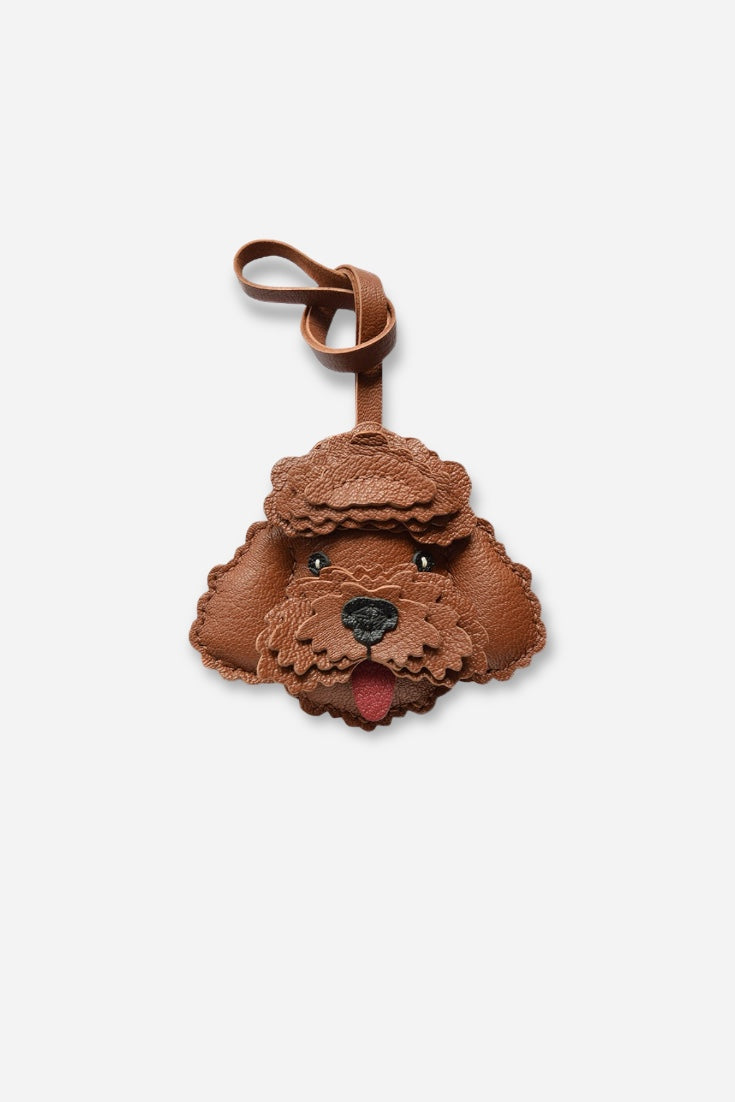 Sticky Zoo Poodle Charm Luxury Leather Bag Charm Keychain Handmade sticky-zoo-poodle-charm-luxury-leather-bag-charm-keychain-handmade