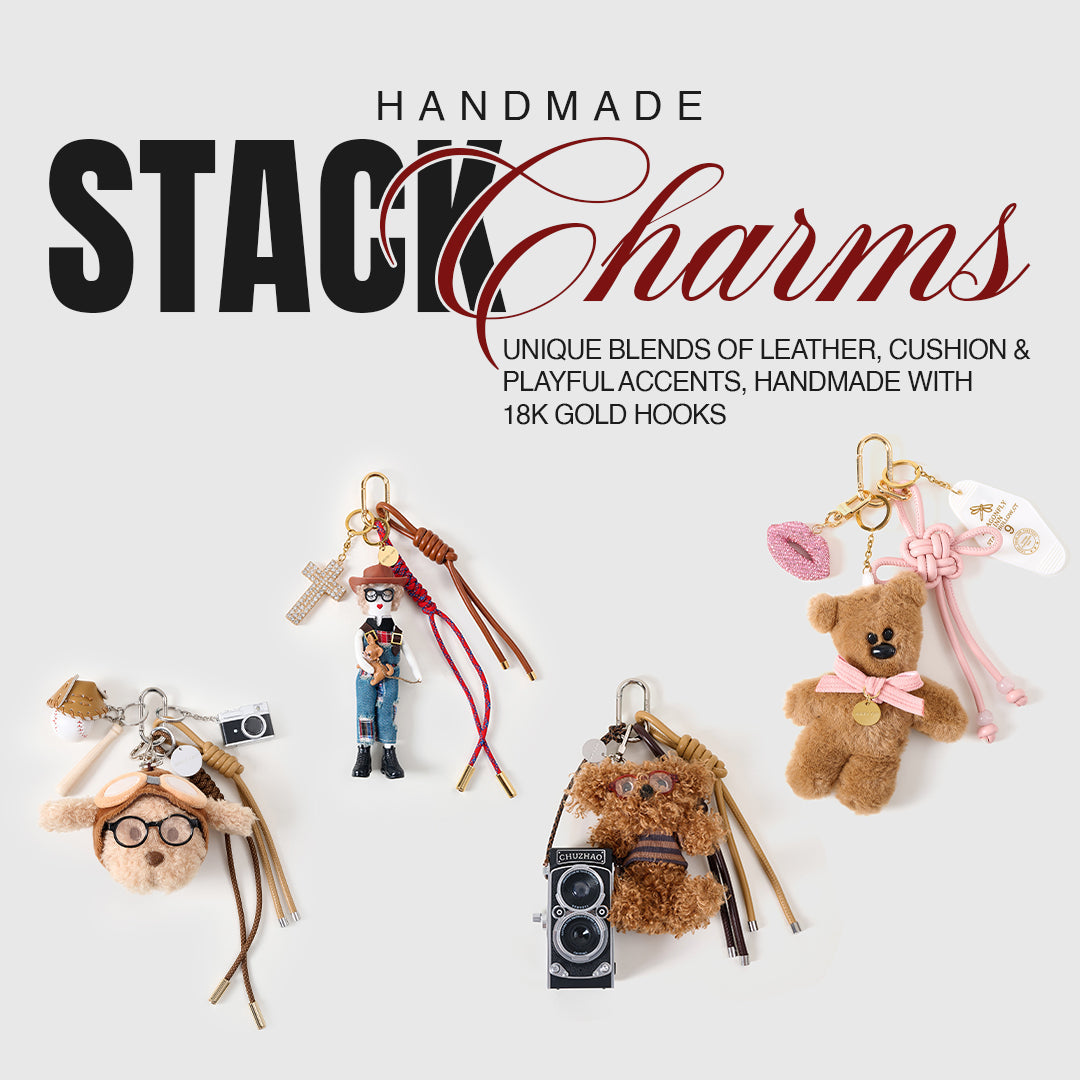 Sticky Zoo® Stack Charms – Bold Handmade Layered Bag Charms & Keychains ...