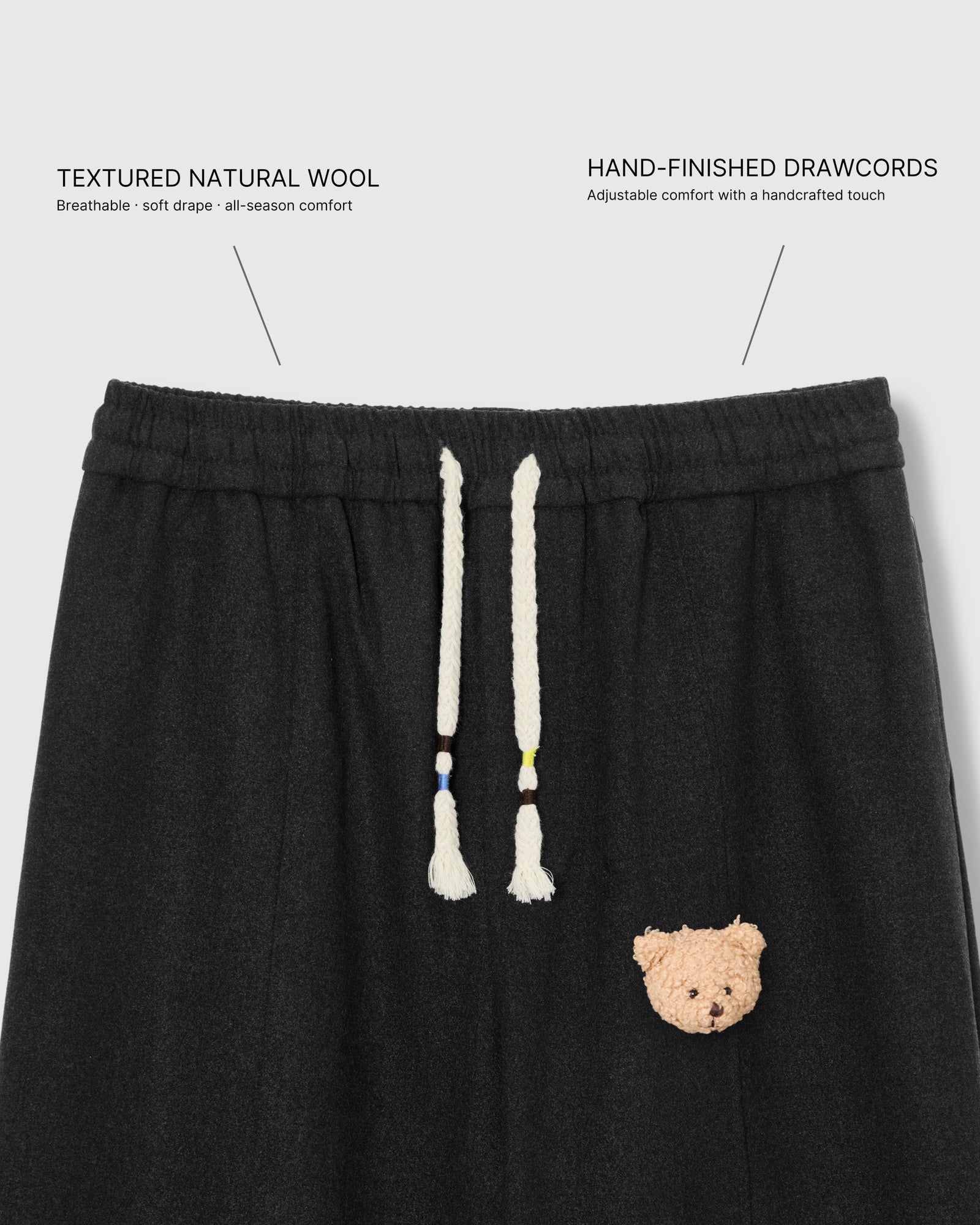 WOOL DRAPE RELAXED PANTS