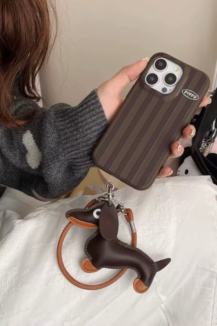 STRIPED DACHSHUND PUPPY CASE
