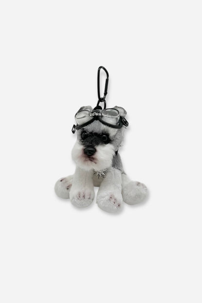 SCHNAUZER AVIATOR BAG CHARM