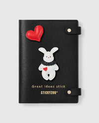 WHITE BUNNY HEART NOTEBOOK