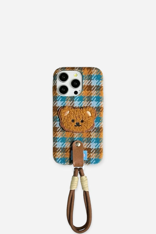 TEDDY BEAR PLAID CASE