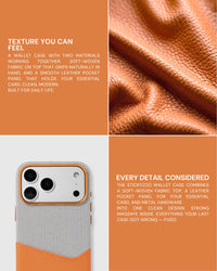 PORTEMONNEE TELEFOONHOESJE — GRIJS ORANJE