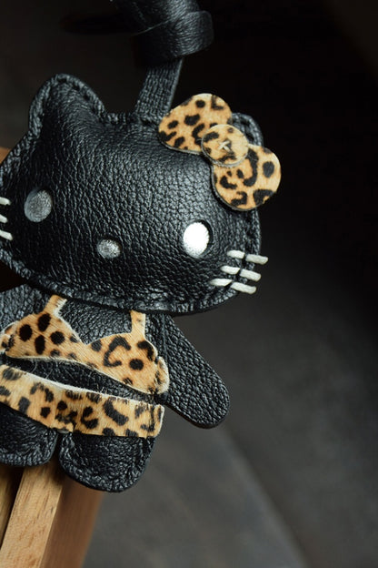 HELLO KITTY LEOPARD BAG CHARM