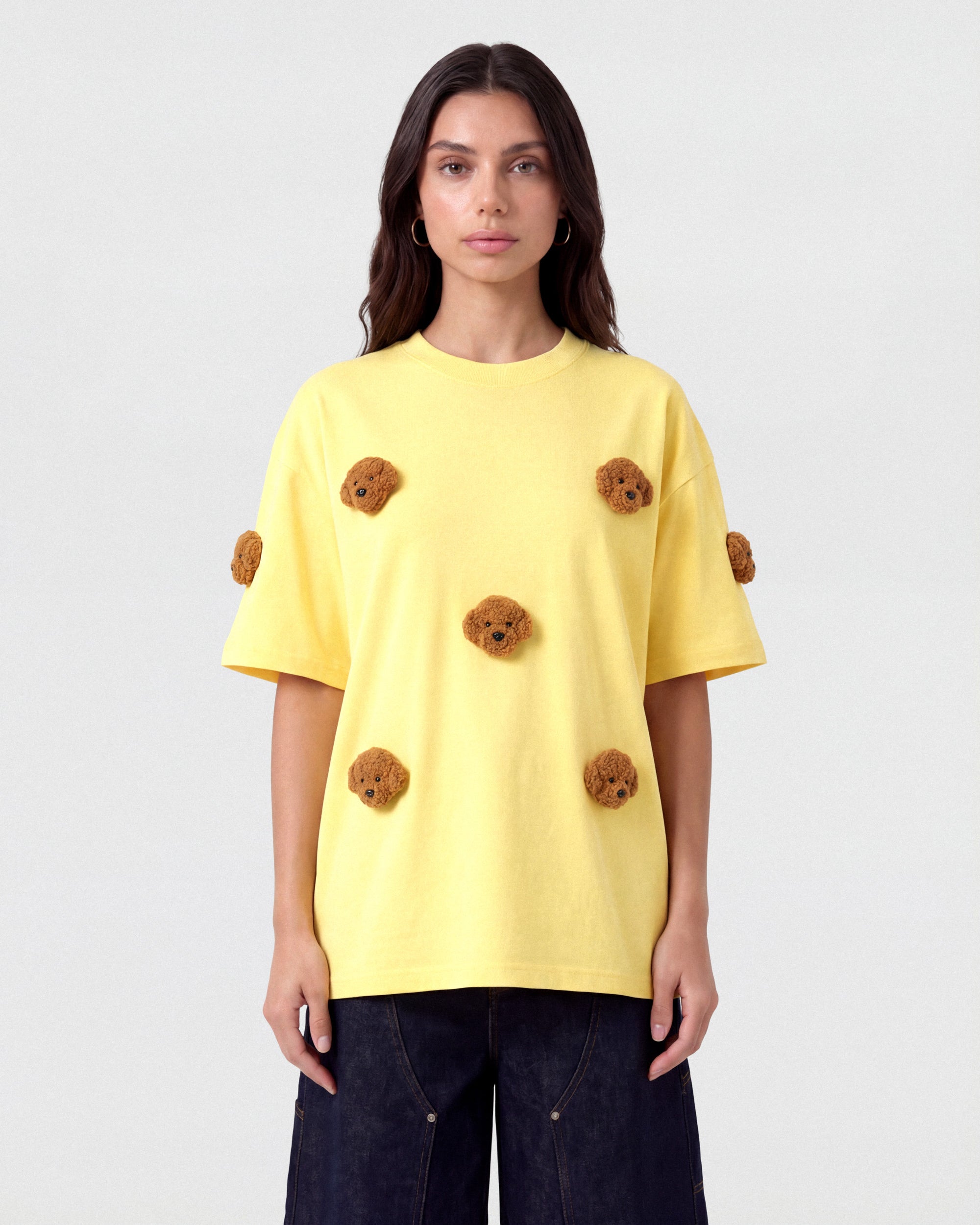 Handmade Poodle T-Shirt Lemon · 230gsm Plush Oversized – STICKYZOO®
