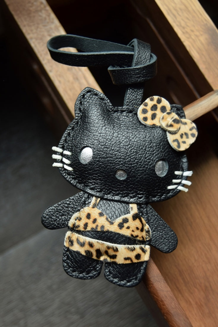 HELLO KITTY LEOPARD BAG CHARM