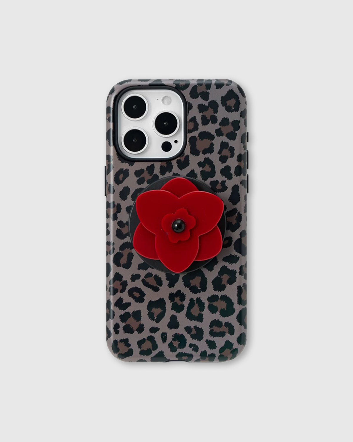 LEOPARD RED BLOOM PHONE CASE