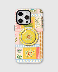 PATCHWORK FLORAL PLATE PHONE CASE