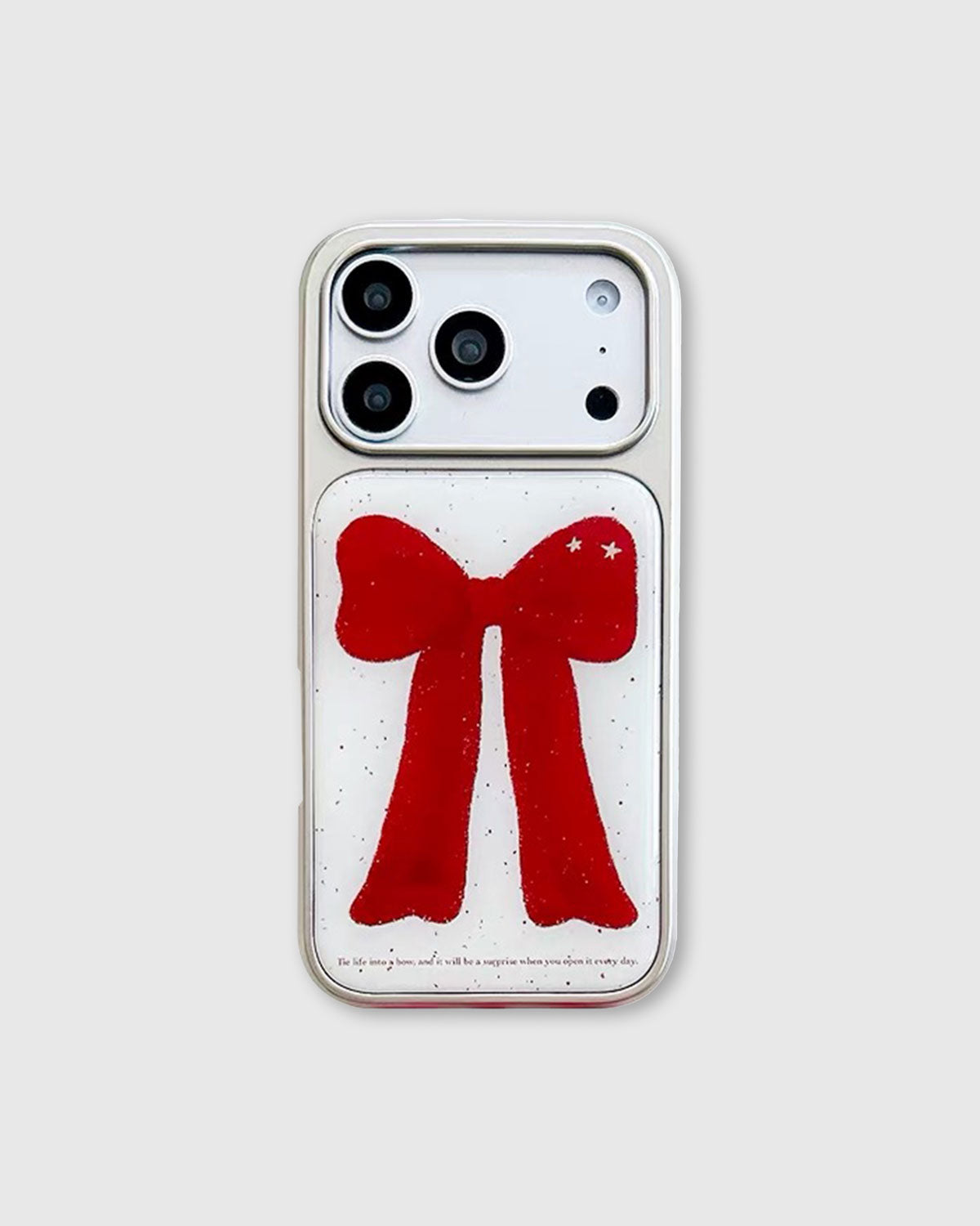 RED PAINTED BOW PHONE CASE