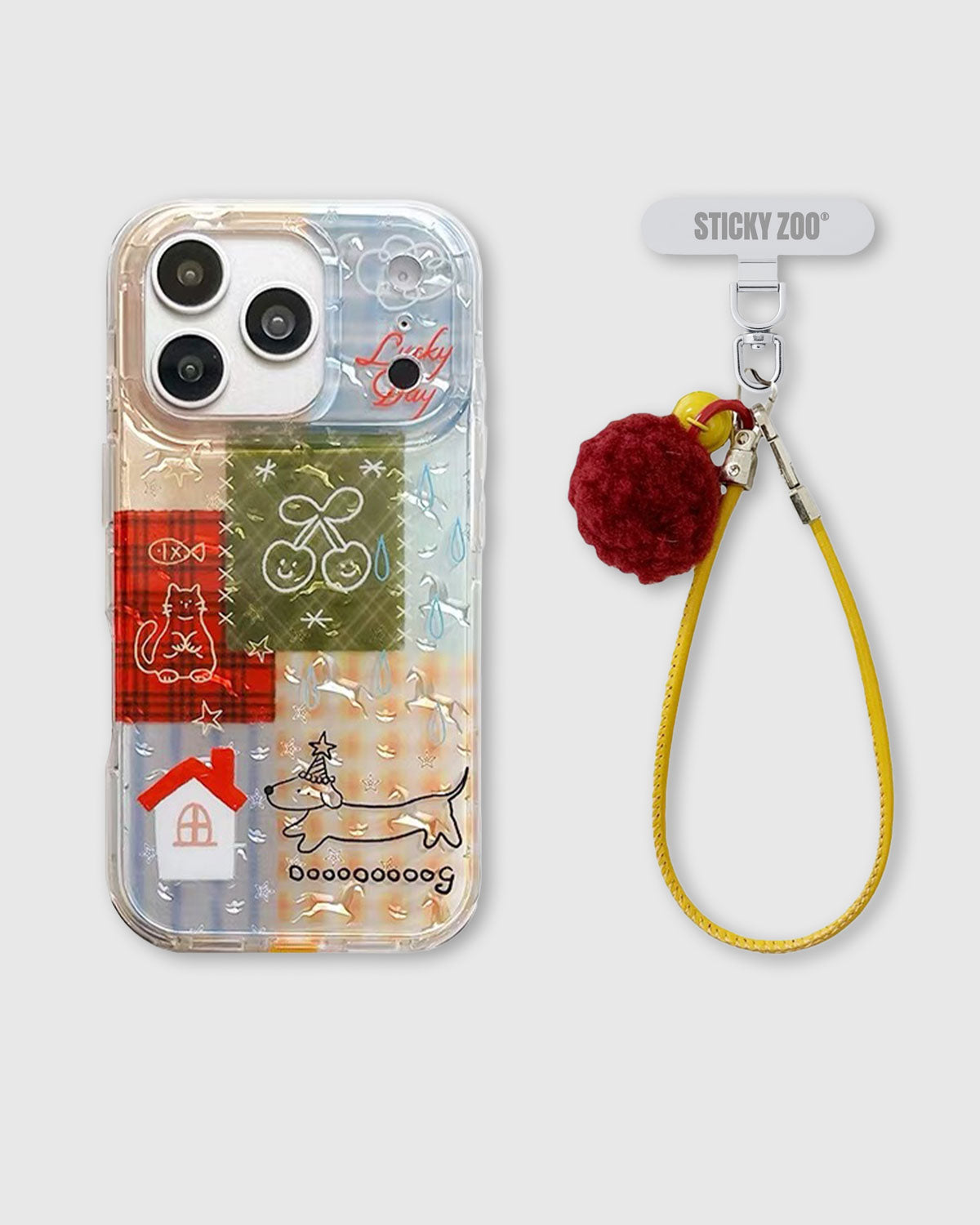 PATCHWORK PUP PHONE CASE