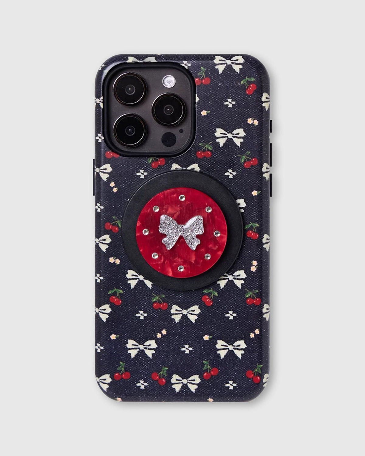 FUNDA PARA TELÉFONO NOCTURNA CON LAZO DE CEREZA