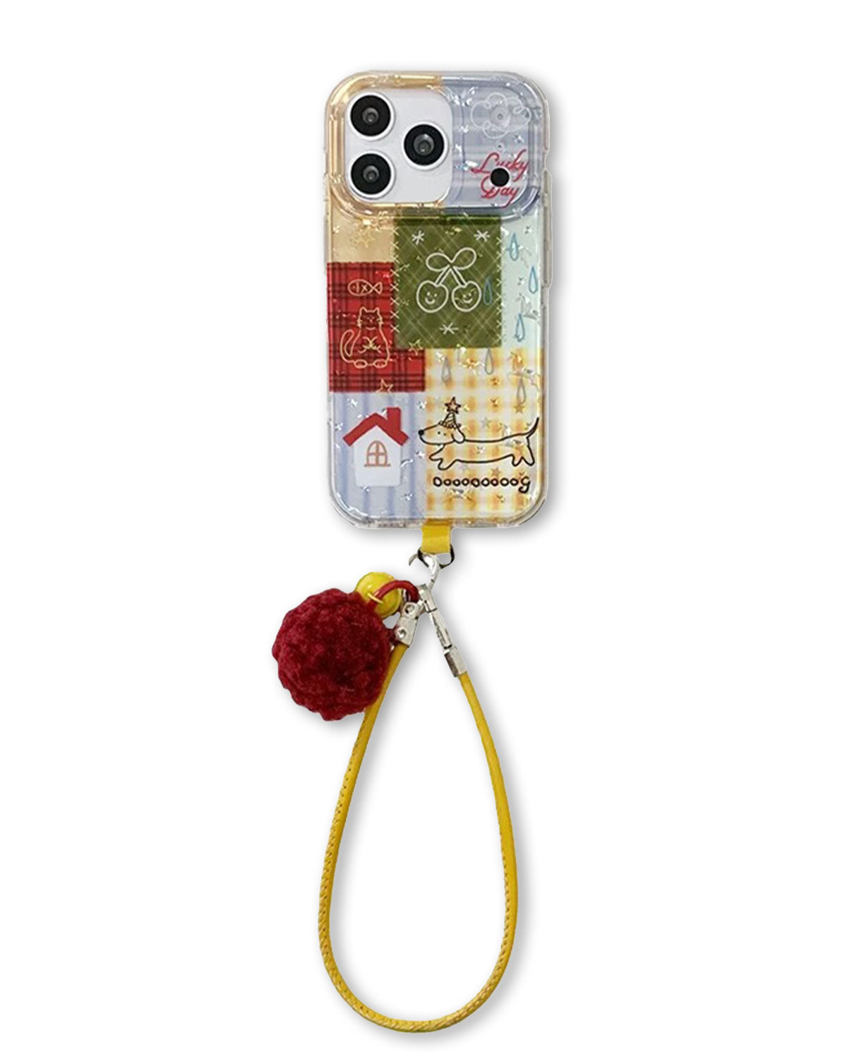 PATCHWORK PUP PHONE CASE