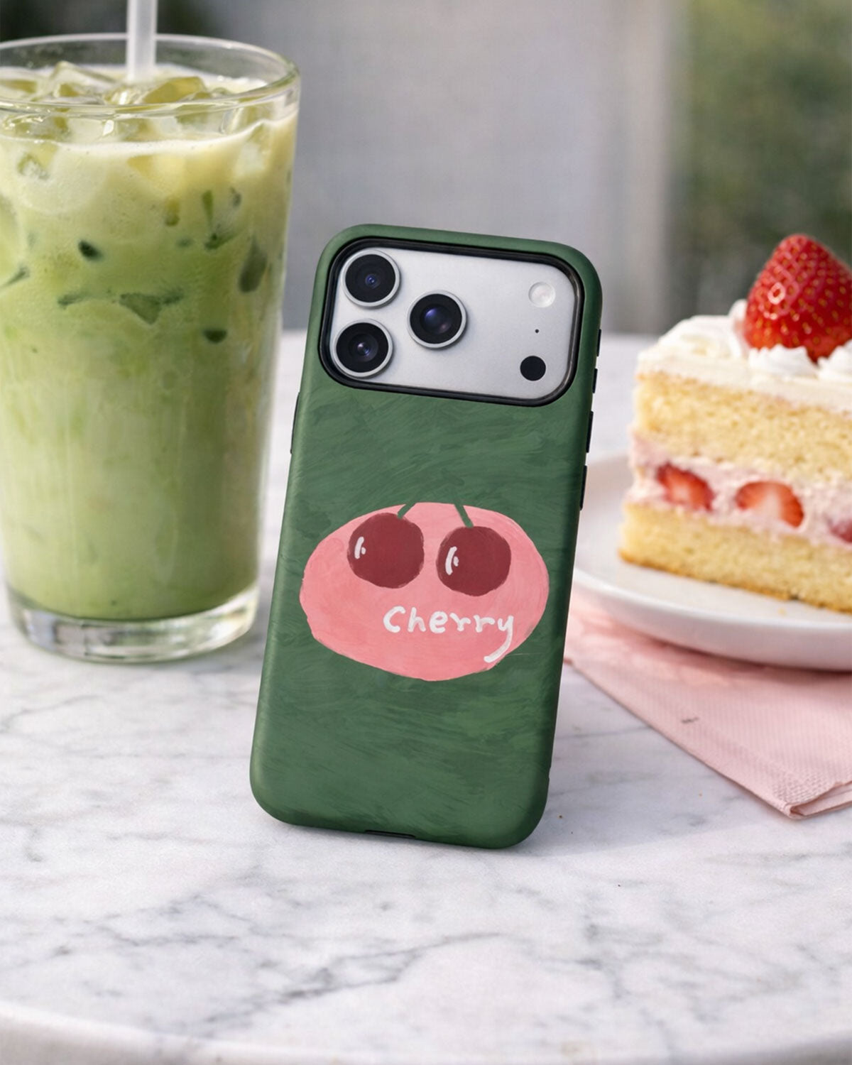 CHERRY DOODLE PHONE CASE