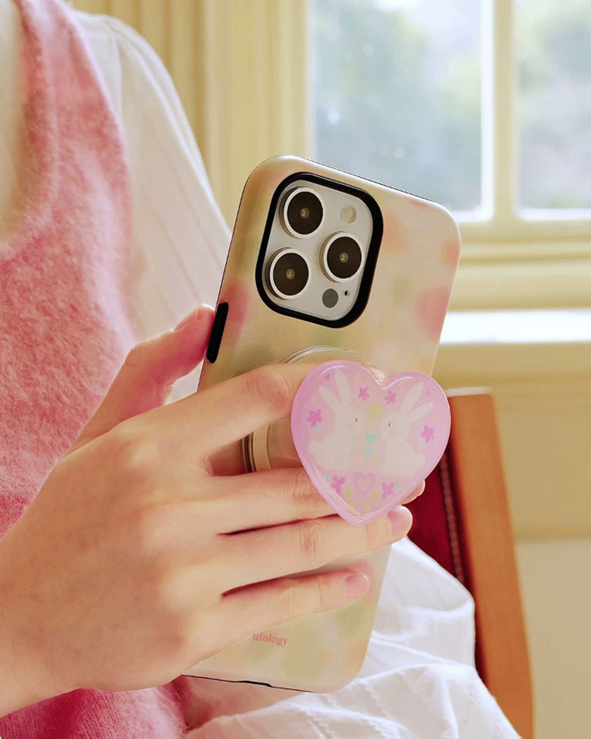 CUSTODIA PER TELEFONO CON CUORE DI CONIGLIO E SOGNO