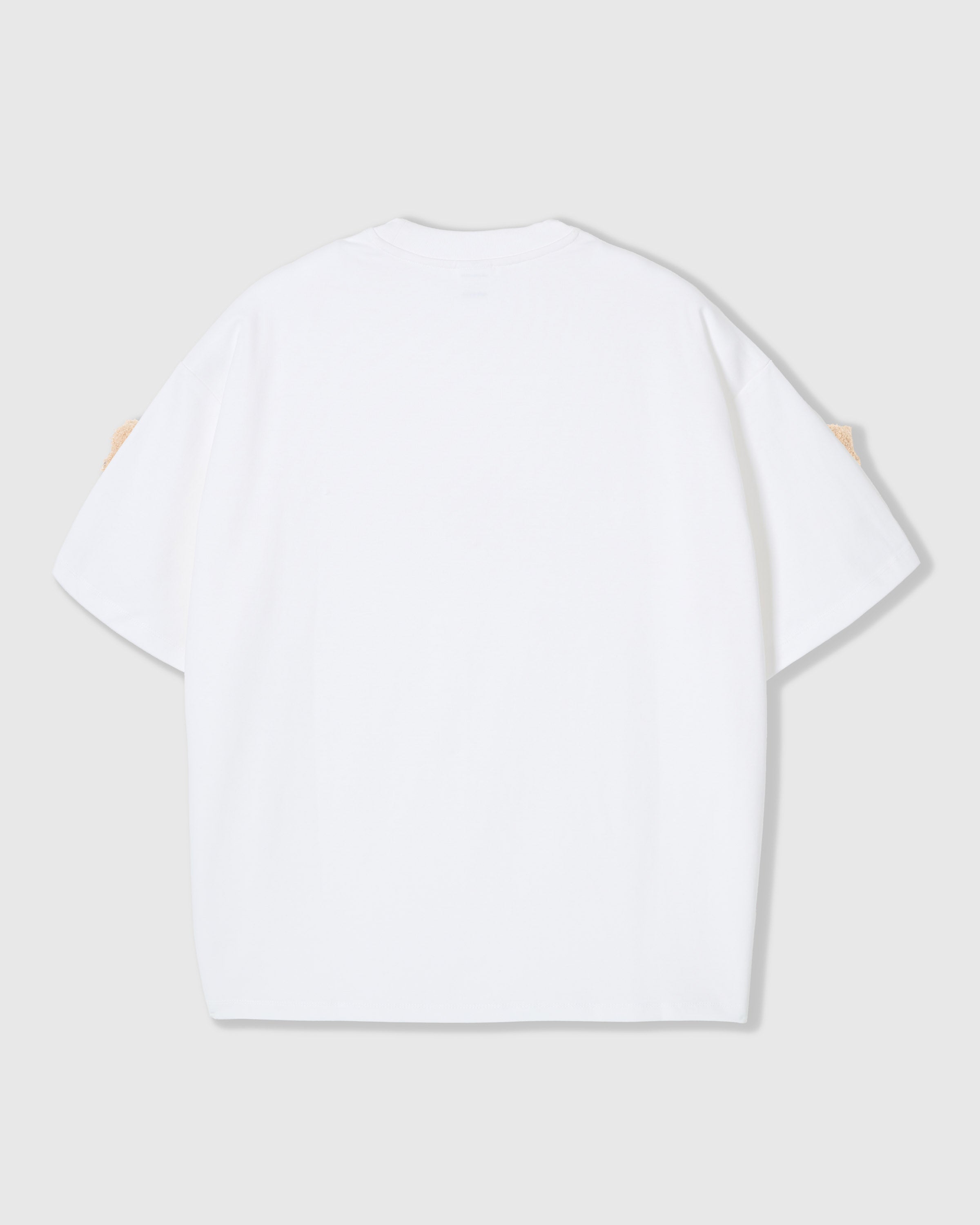 Plush Bear Oversized T-Shirt White · 230gsm Handmade – STICKYZOO®